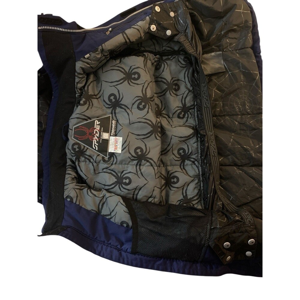 -Spyder Kids Ski Jacket XLT Sz 14 Multicolor Hooded Thinsulate Winter Snow Coat - Picture 11 of 15
